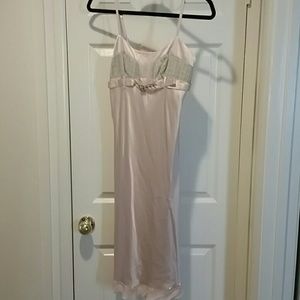 Blush color satin dress